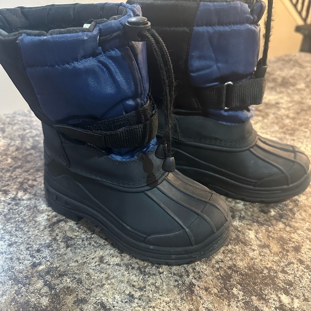 Kids' Black and Blue Winter Boots